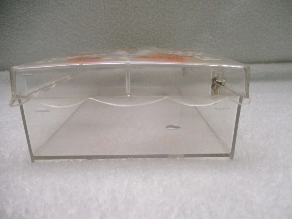 VTG MCM Wolff Clear Acrylic Butterfly Tissue Box Holder Hinged Lid Orange Yellow | eBay