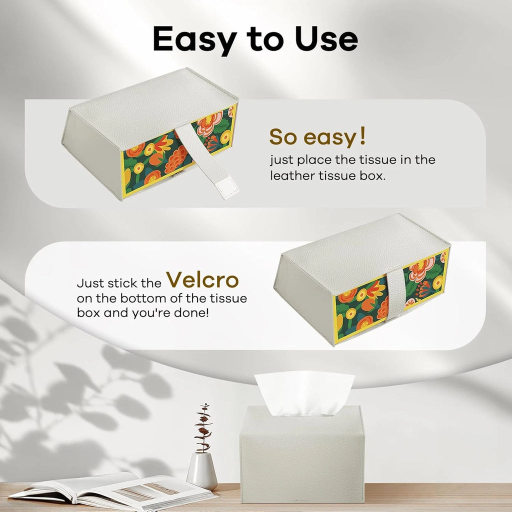 Tissue Box Cover Holder Compatible with Kleenex Disposable Paper Hand Towels, Le | eBay