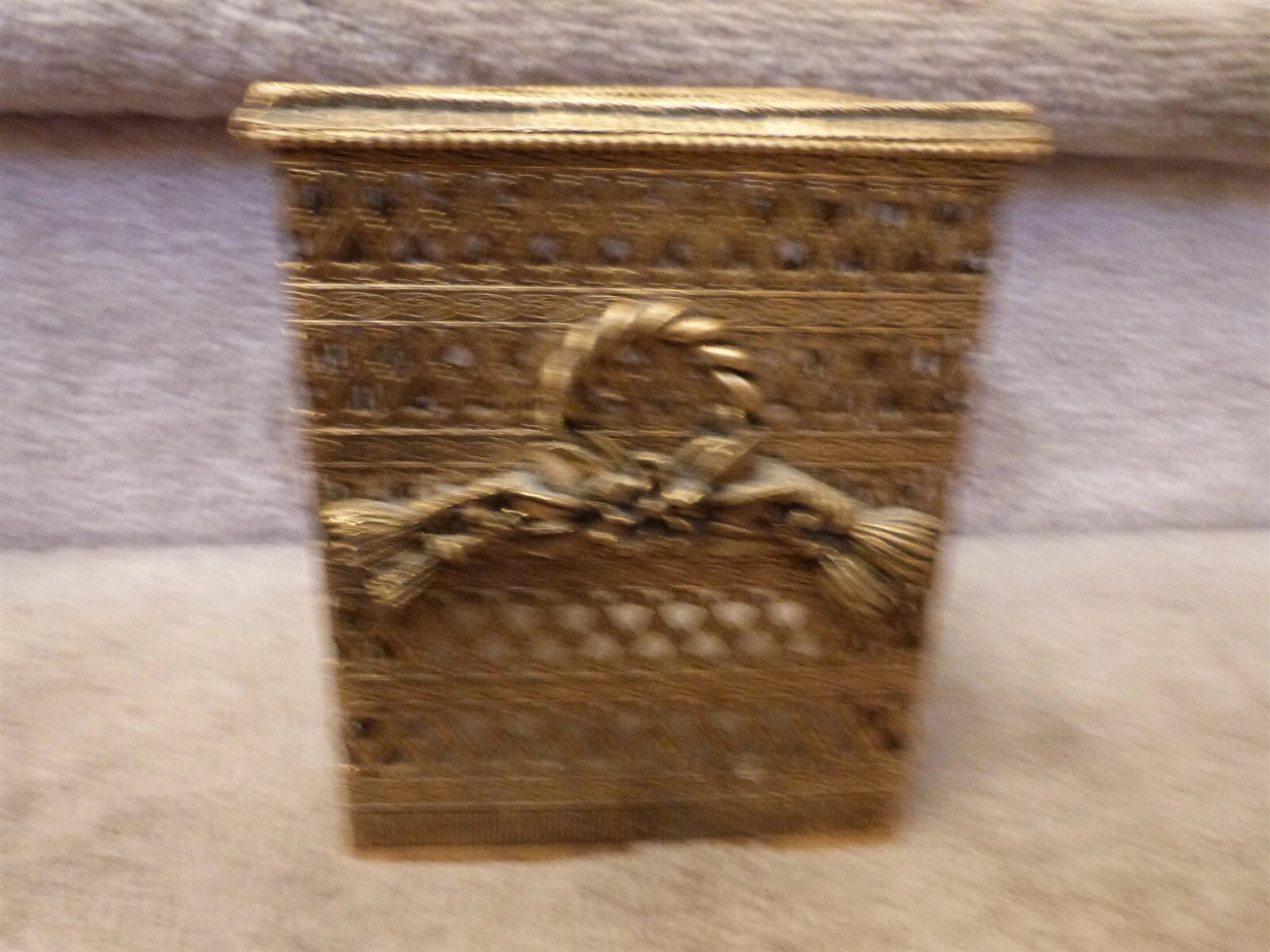 VINTAGE Mid Century Hollywood Regency Ornate Gold Tissue Box Cover Tassles EUC | eBay