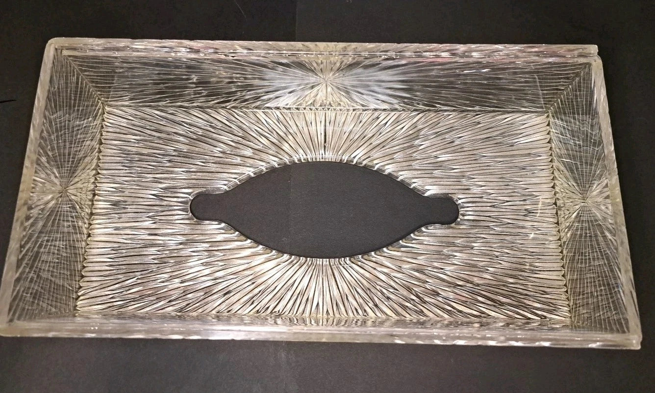 Vintage 1960s Celebrity Tissue Box Holder Starburst Acrylic Lucite Plastic | eBay