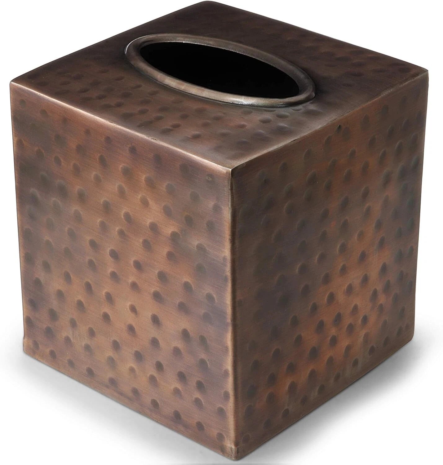 19627 Hand Hammered Tissue Box Square Cover Antique Copper | eBay