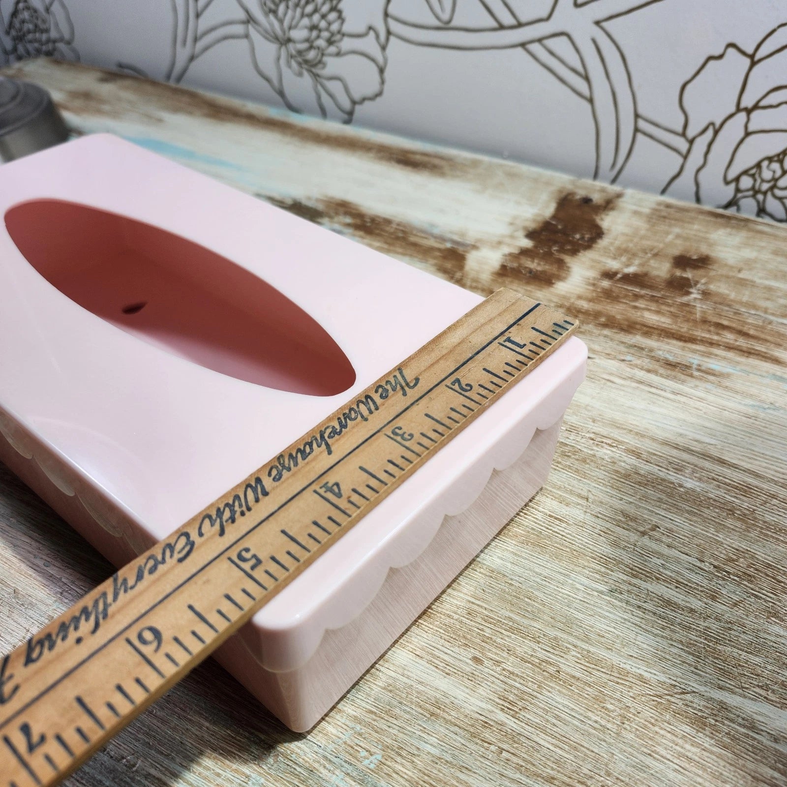 Vintage Pink Plastic Tissue Box Holder Hinged Lid Scalloped Edges | eBay