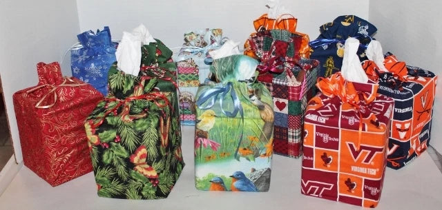 Fabric Handmade Square Tissue Box Cover - Cotton - College Sports Holiday Floral | eBay
