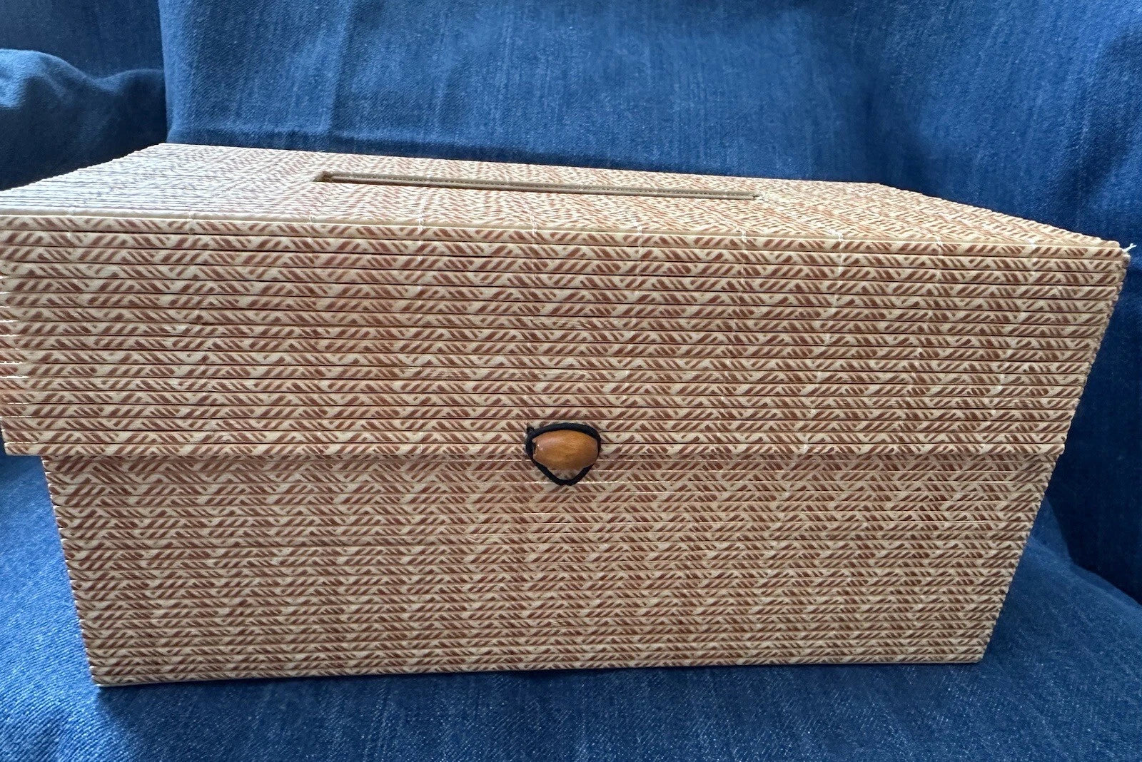 Bamboo Cane LARGE TISSUE BOX HOLDER / Cover Rectangular Or Ballot Box?! | eBay