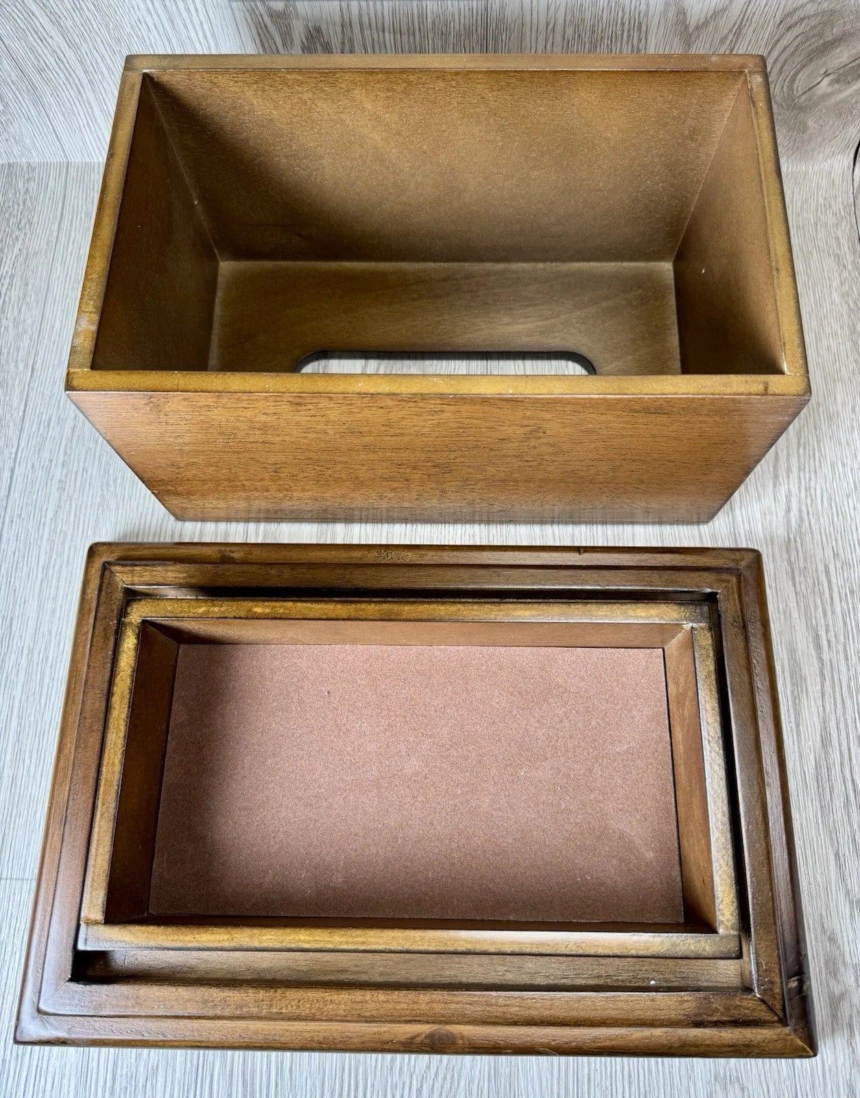 Solid Wood Tissue Box Holder Cover by American Furniture Classics Farmhouse Nice | eBay