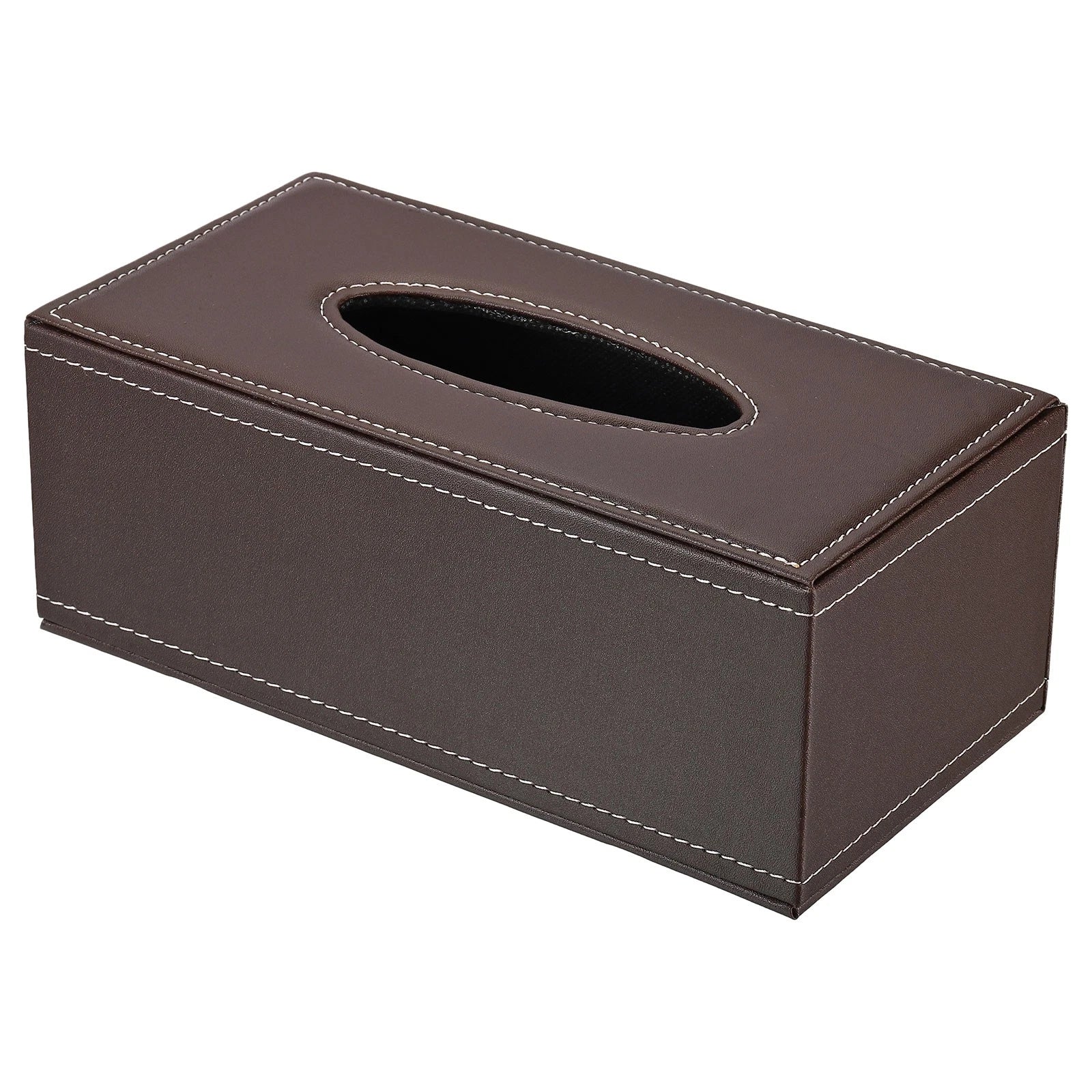 9.4x4.7x3.7" Tissue Box Cover PVC Leather Waterproof Napkin Dispenser Brown | eBay