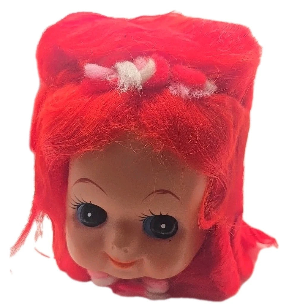 Vintage 1970s Baby Doll Head Red Hair Dispenser with Kleenex Tissue Box | eBay