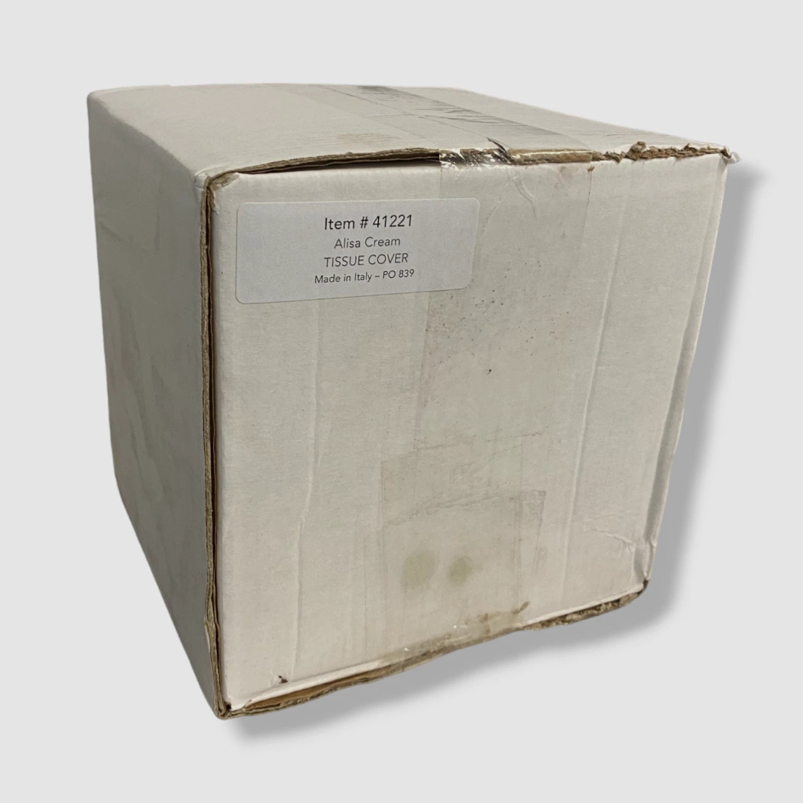 $255 KASSATEX Ivory Alabaster Alisa Cream Tissue Box Cover | eBay