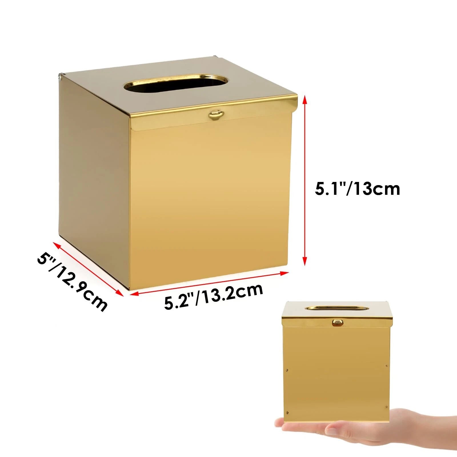 Tissue Box Cover Square Stainless Steel Tissue Boxwall Mount Tissue Box Holder W | eBay