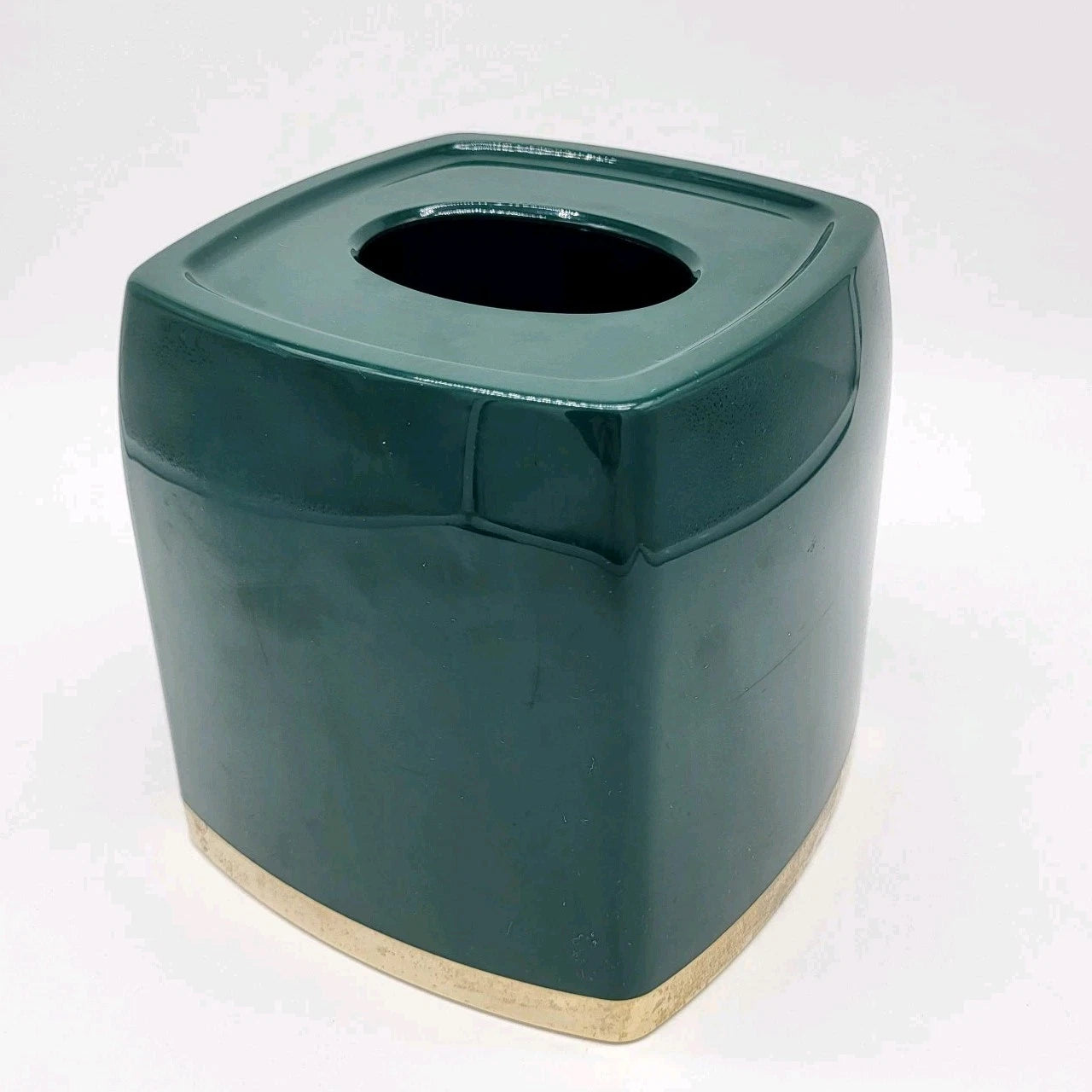 Vtg Emporer Green and Gold Tissue Box Cover Plastic Dark Green Hollywood Regency | eBay