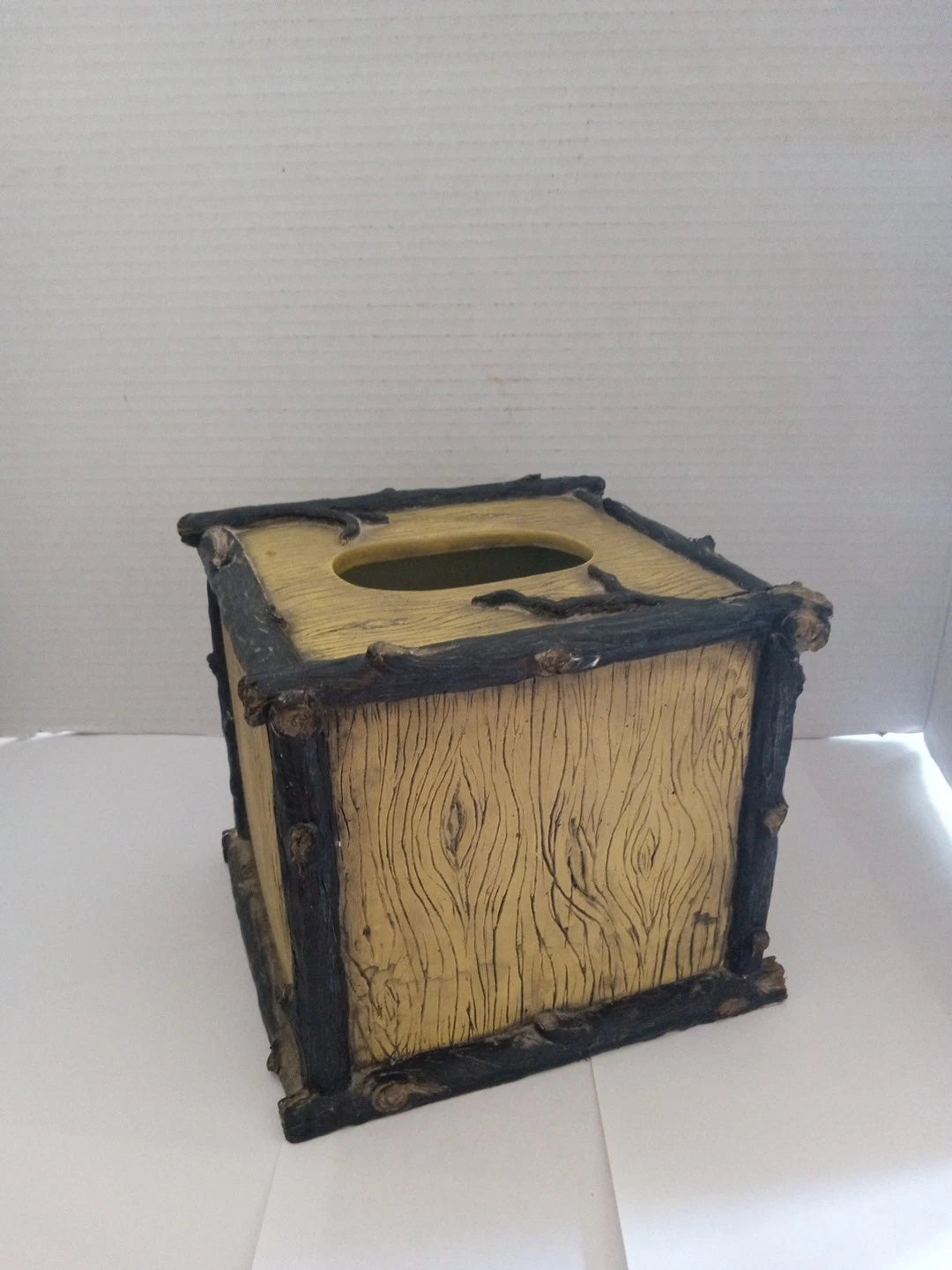 SARANAC Cabin Rustic Decor Wood Twig Design TISSUE BOX COVER Bathroom Vanity | eBay
