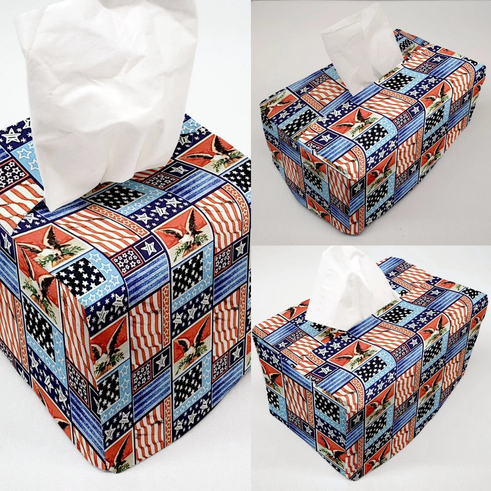 Americana Tissue Box Cover | eBay
