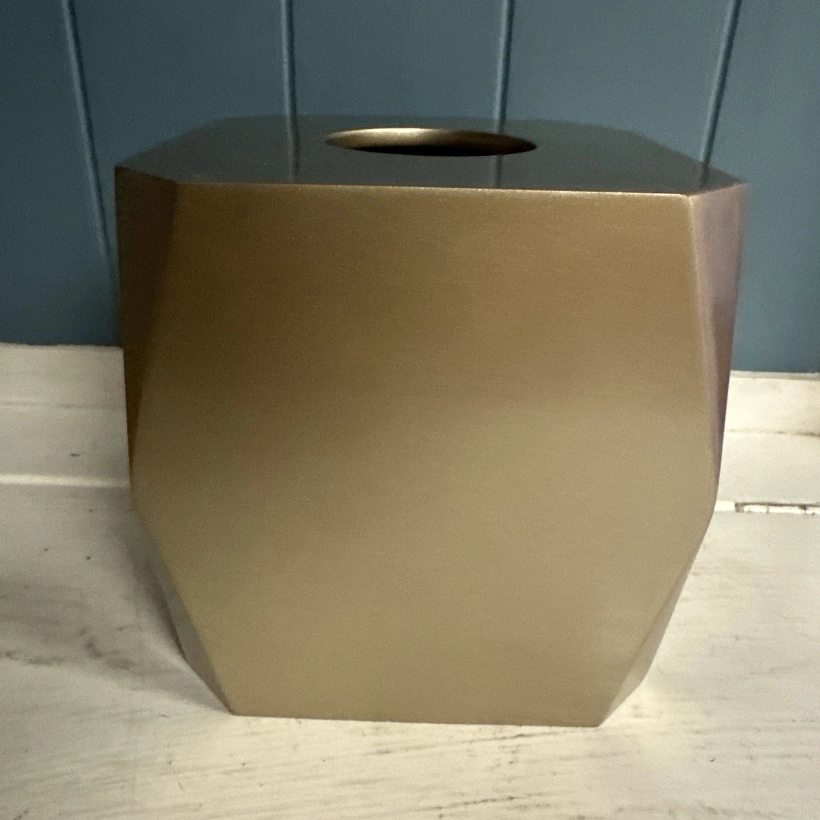 Taymor's Ice Gold Collection Square Boutique Tissue Box Cover NWT | eBay