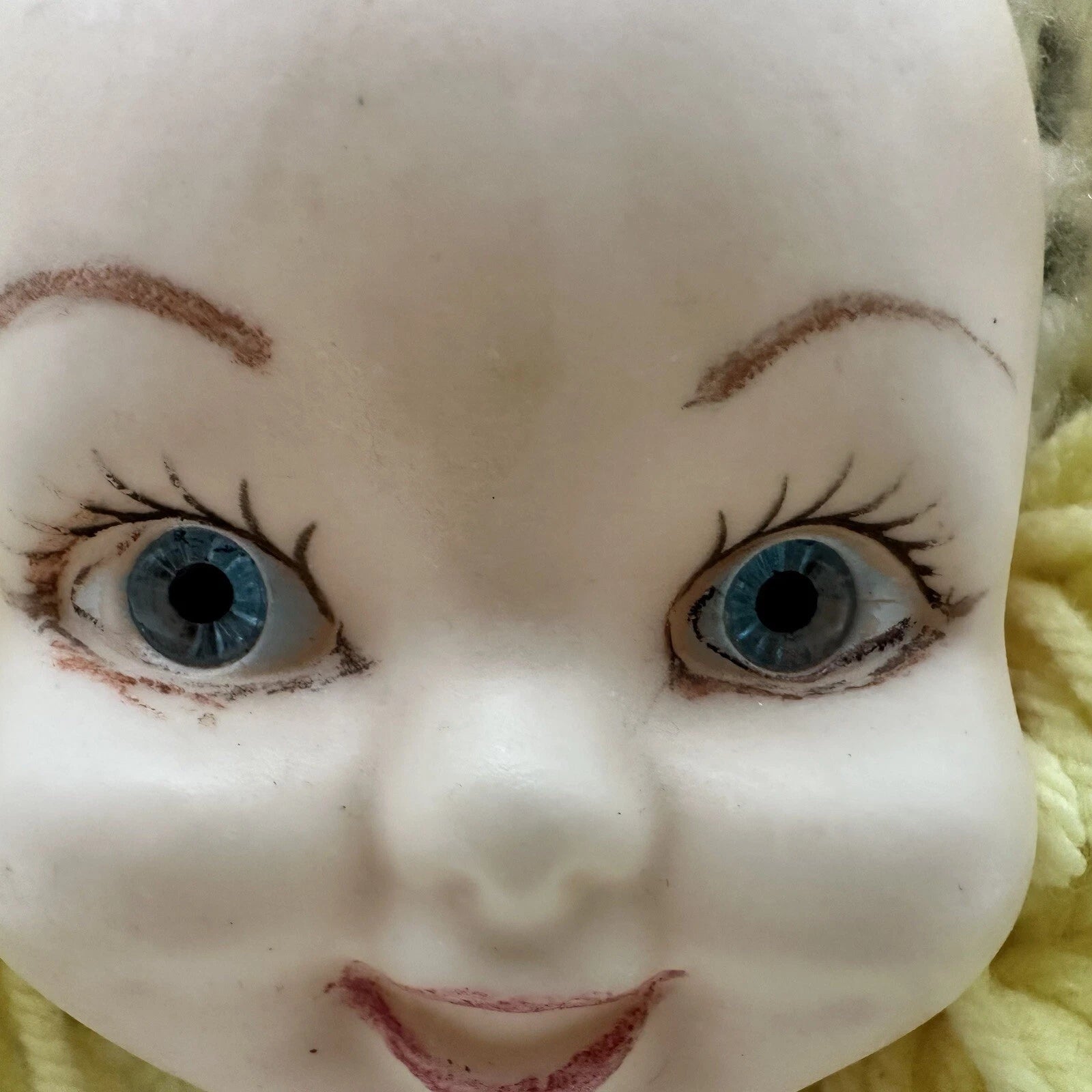 Vintage Doll Head Face Tissue Box Cover Dispenser Crocheted Kitschy Creepy | eBay