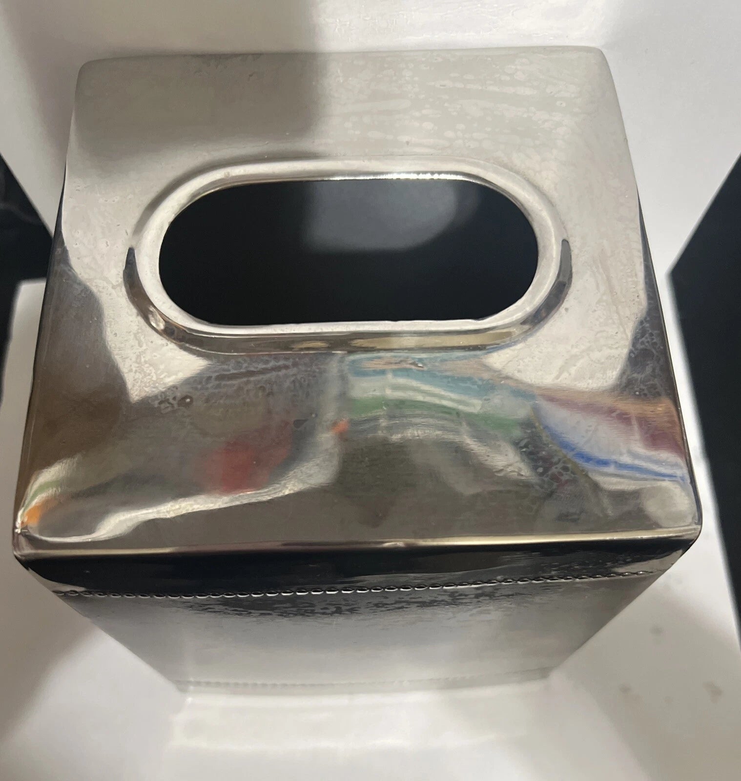 Silver Tone Metal Tissue Box | eBay