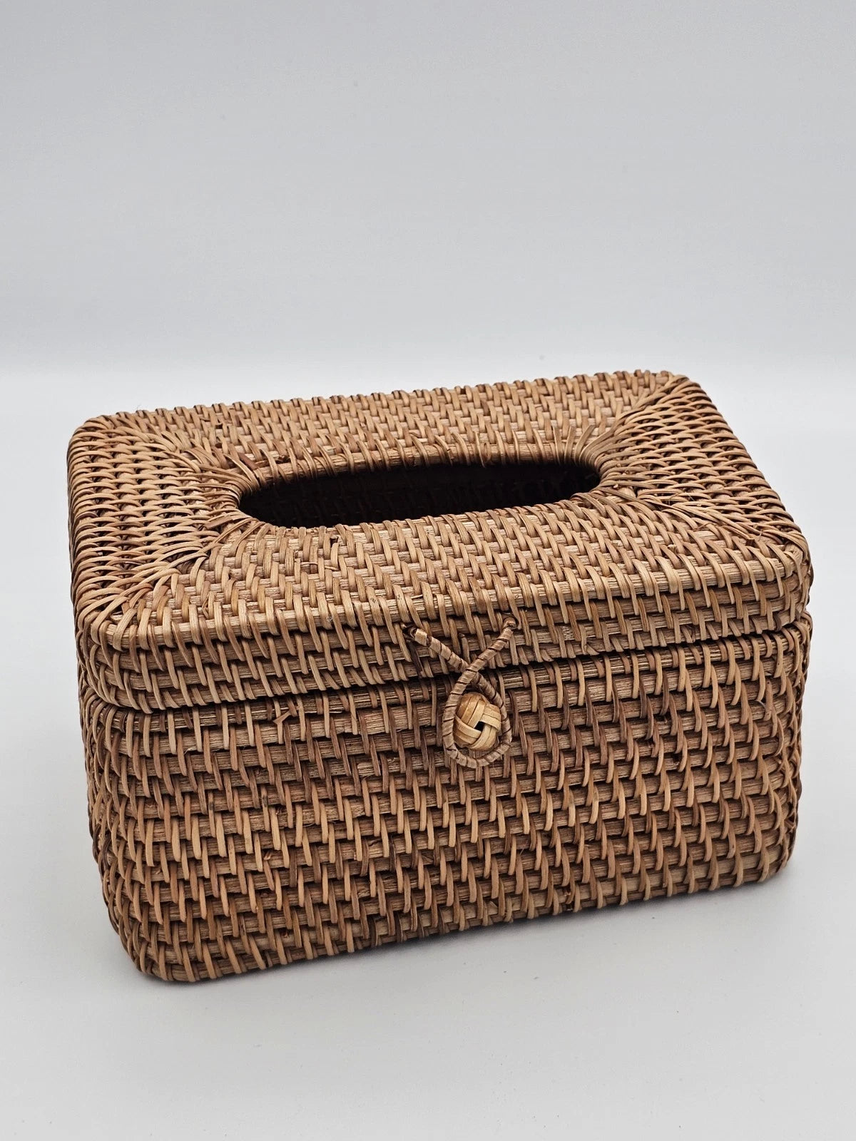 Rattan Tissue Box Cover Square, Hand Woven Wicker Facial Tissue Holder with | eBay