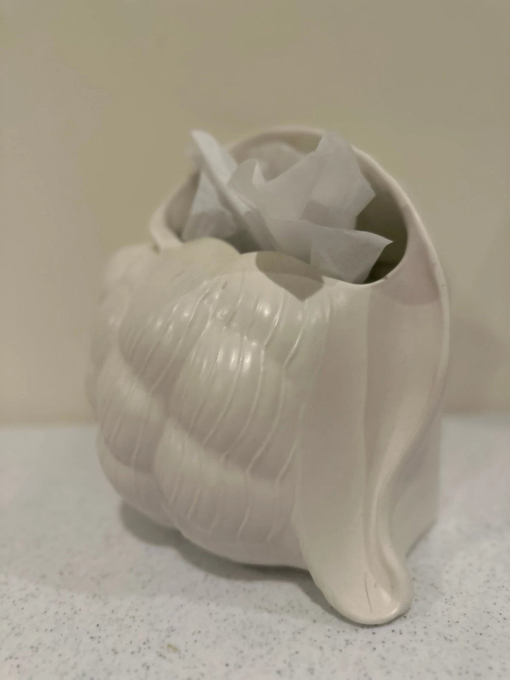 Vintage Conch Sea Shell Tissue Box Cover Ceramic Pottery | eBay