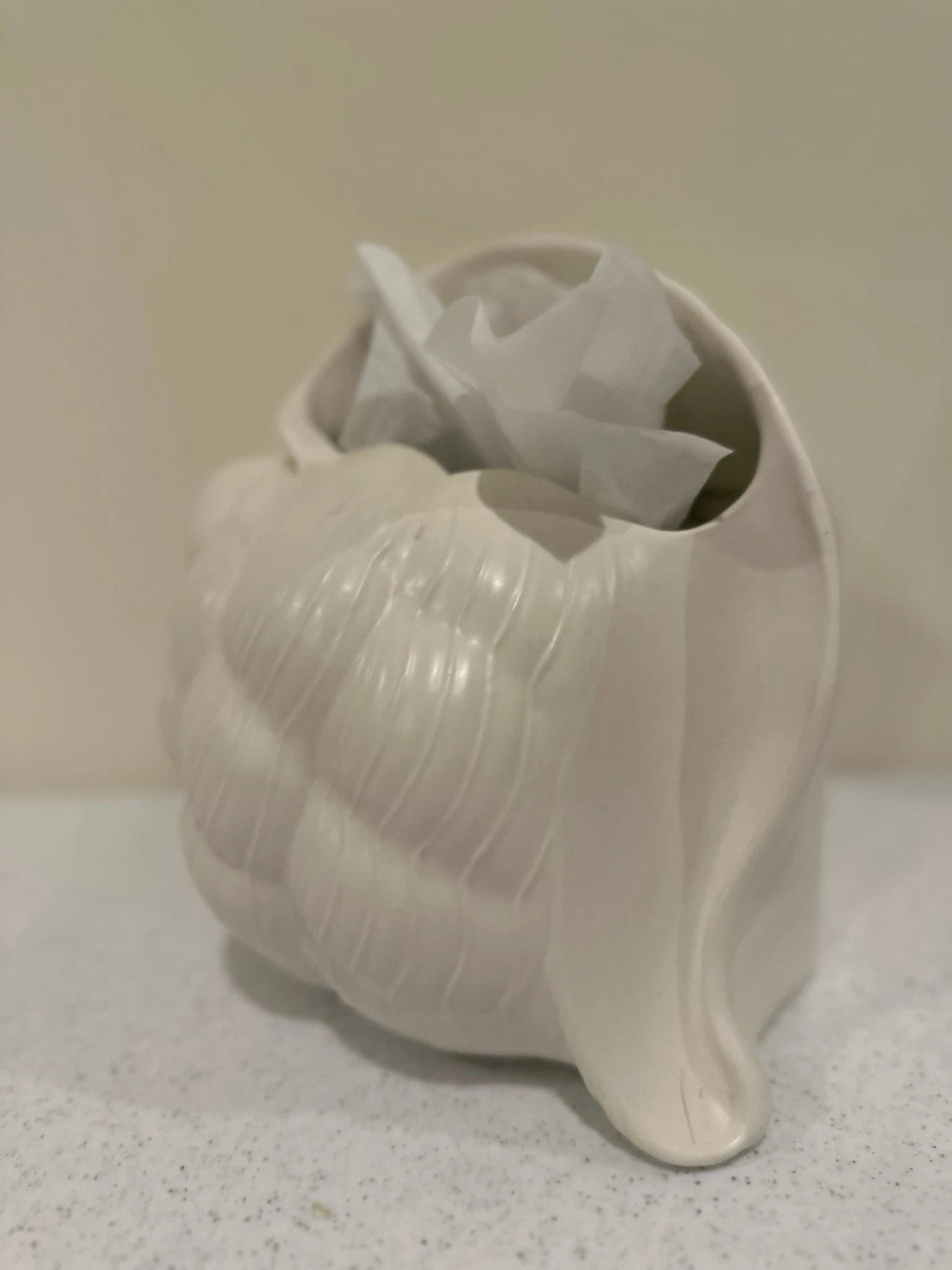 Vintage Conch Sea Shell Tissue Box Cover Ceramic Pottery | eBay