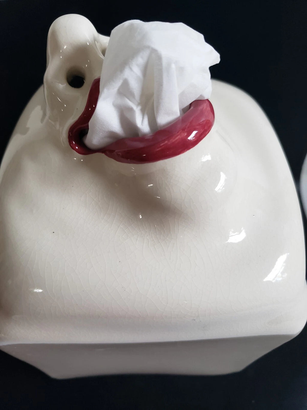 Vintage Ceramic Signed WANDA Smiling Face Tissue Box Cover 3D Face Sneeze 1980's | eBay