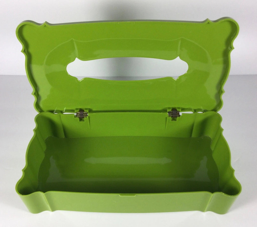 Vintage Mid Century Green Schwarz Bros Plastic Tissue Box Holder Hinged | eBay