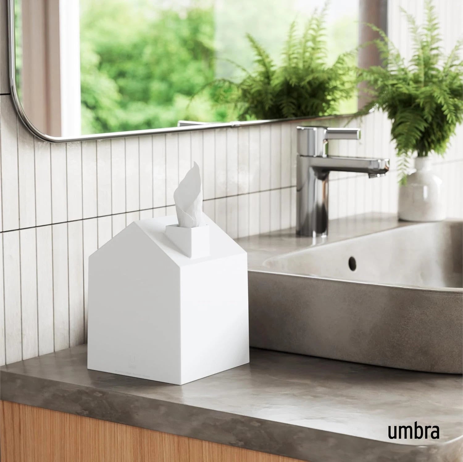 Umbra Casa Tissue Box Cover - Adorable House Shaped Square Tissue Box Holder for | eBay