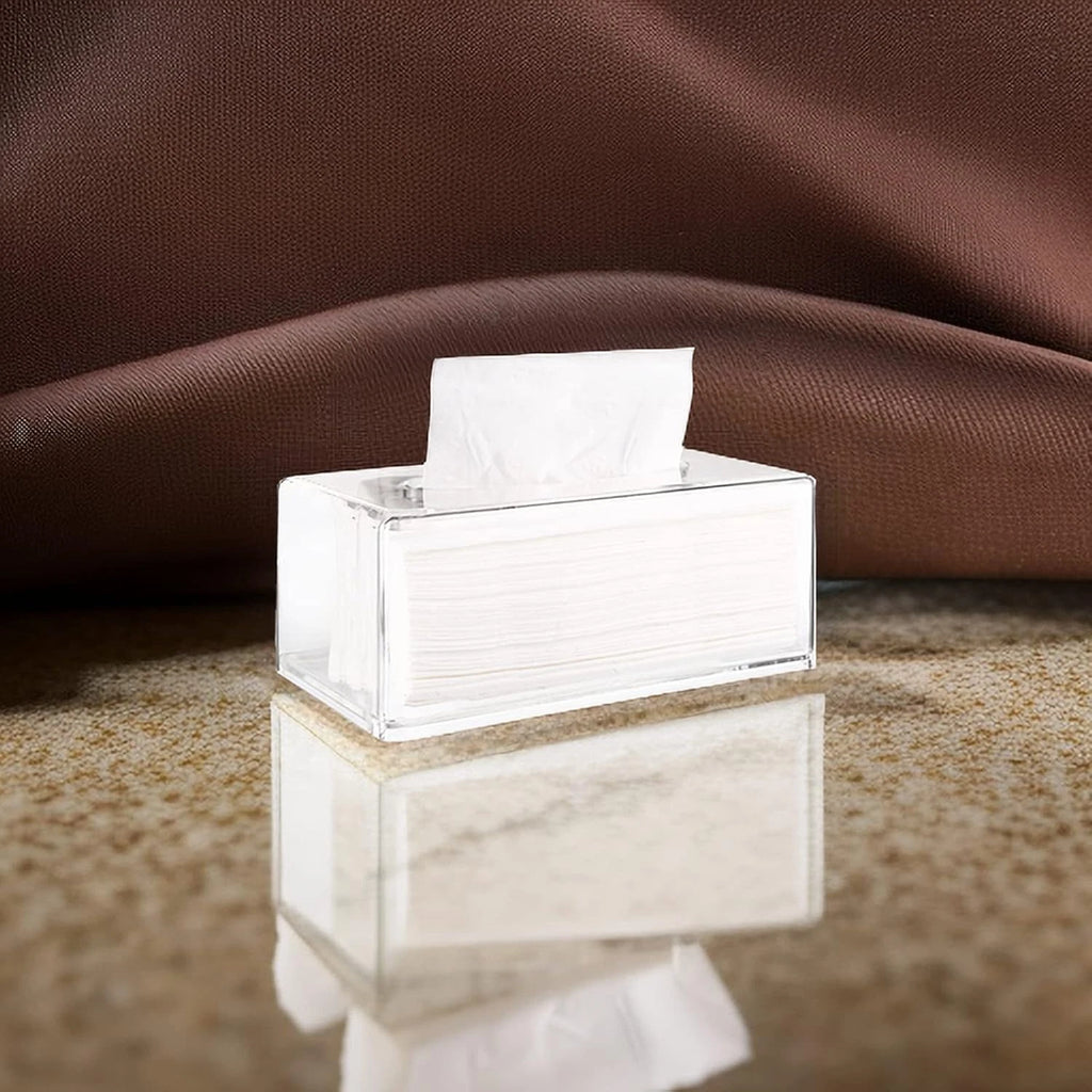 Yopay 2 Pack Clear Tissue Dispenser Box, Large Facial Acrylic Tissue Box Cover H | eBay