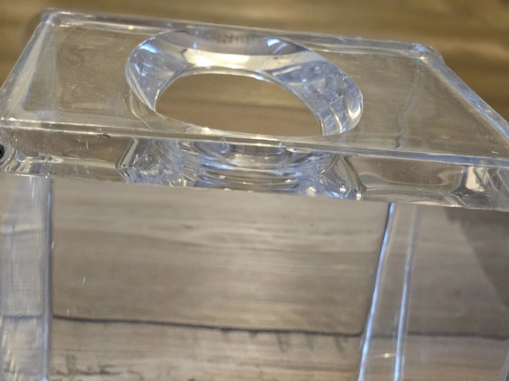 Vintage Grainware Lucite Acrylic Clear Tissue Holder Hinged Lid Square MOD | eBay