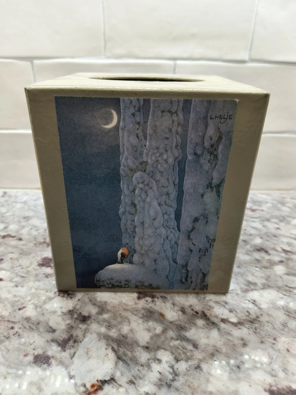 Gnome 4 Seasons Square Tissue Box Cover, Maria Holt Design, Great Condition | eBay