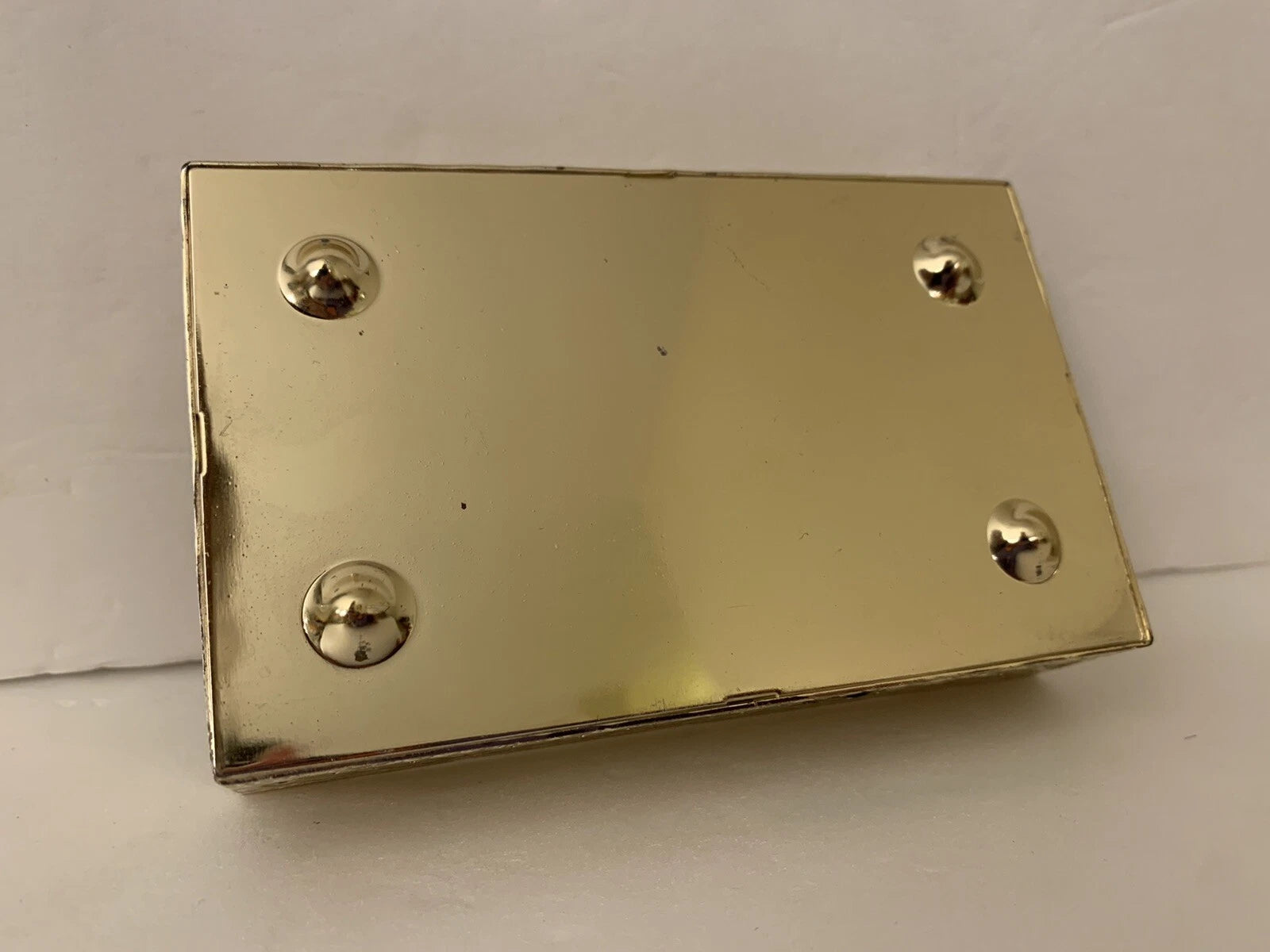 VTG Tissue Holder Box Small Gold Filigree Metal POCKET Vanity Hollywood Regency | eBay