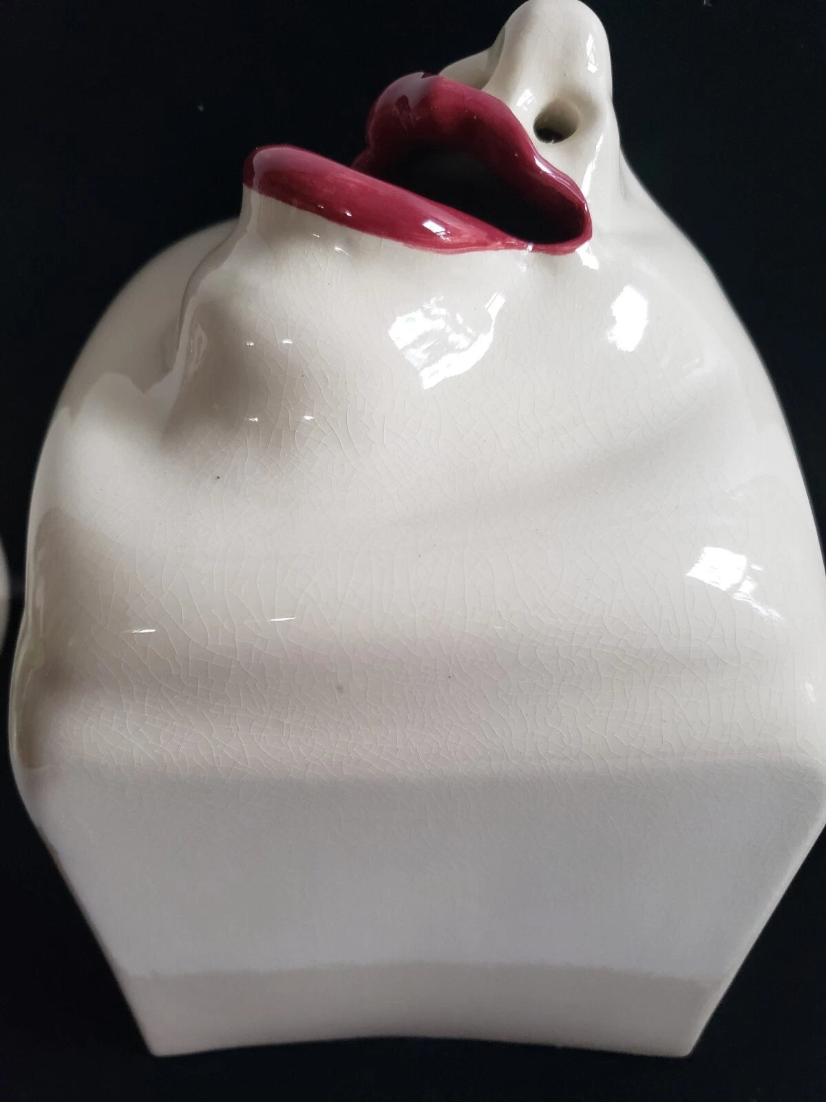 Vintage Ceramic Signed WANDA Smiling Face Tissue Box Cover 3D Face Sneeze 1980's | eBay
