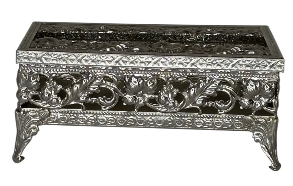 Hollywood Regency Silver Metal Filigree Small Tissue Box Holder Purse Size | eBay