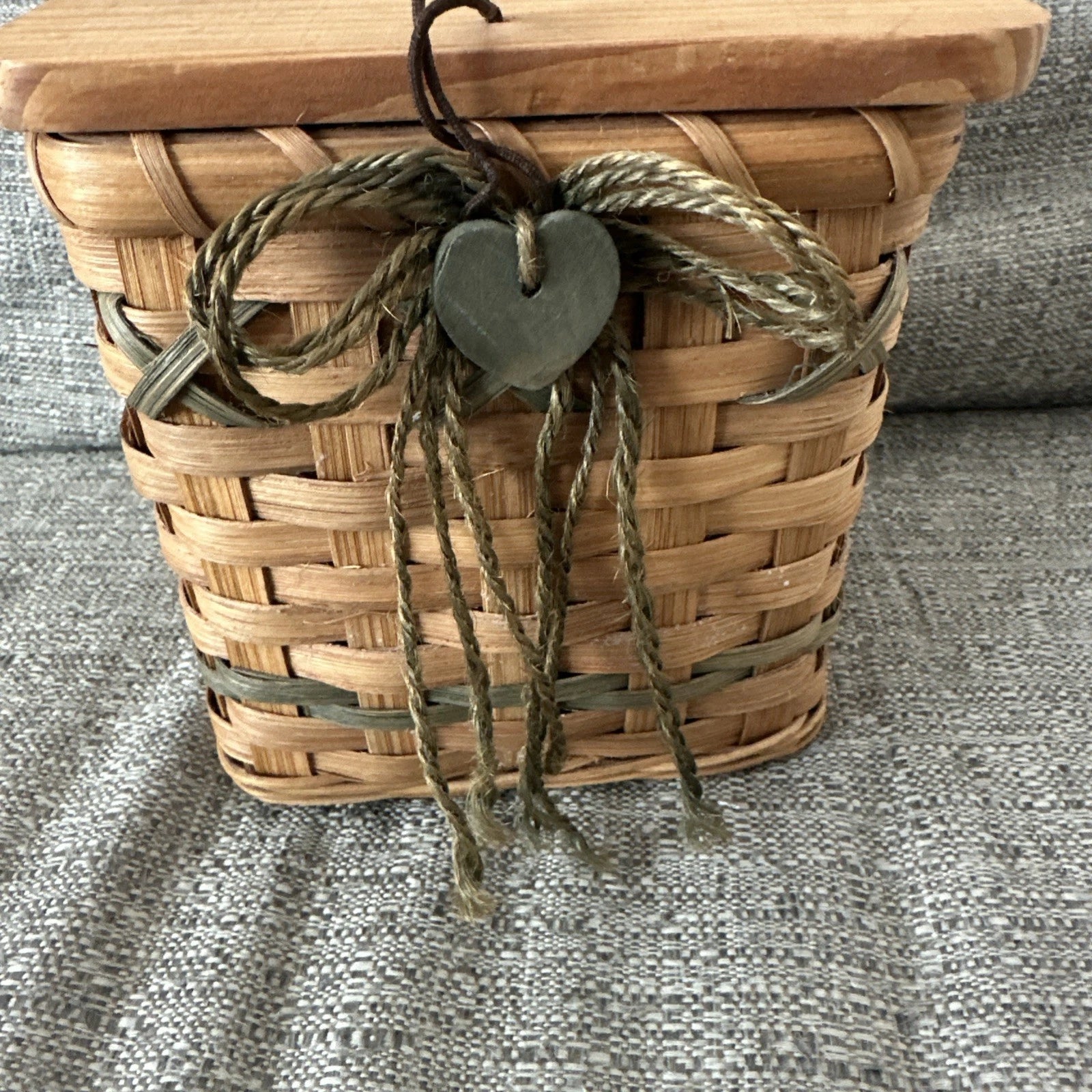 Vintage Wood Basket Tissue Box Cover Primitive Country Farmhouse Decor 11" H | eBay