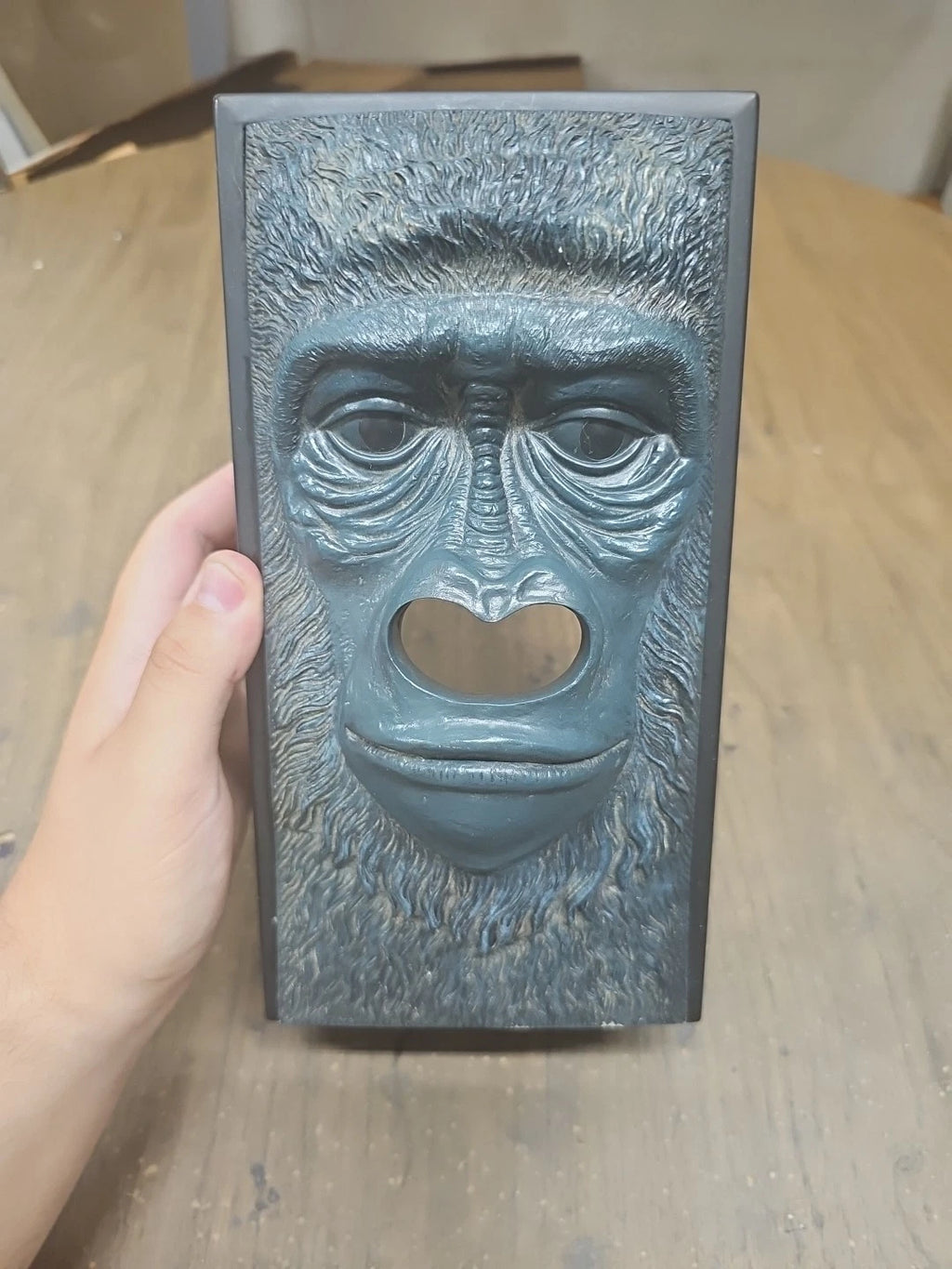 Vintage Tissue Box Cover 3D Resin Gorilla Face Jungle | eBay