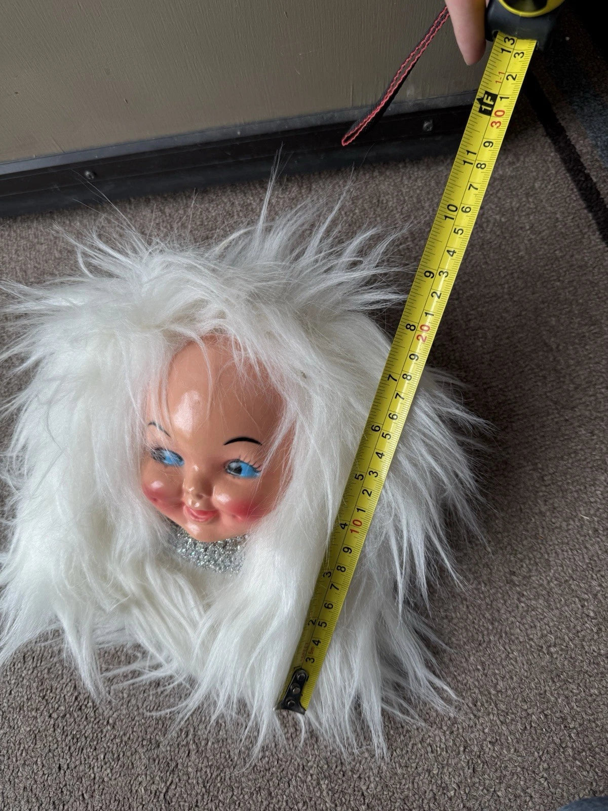 Vintage 1960s 70s Baby Doll Face Head Fur Hair Tissue Box Cover Dispenser Kitsch | eBay