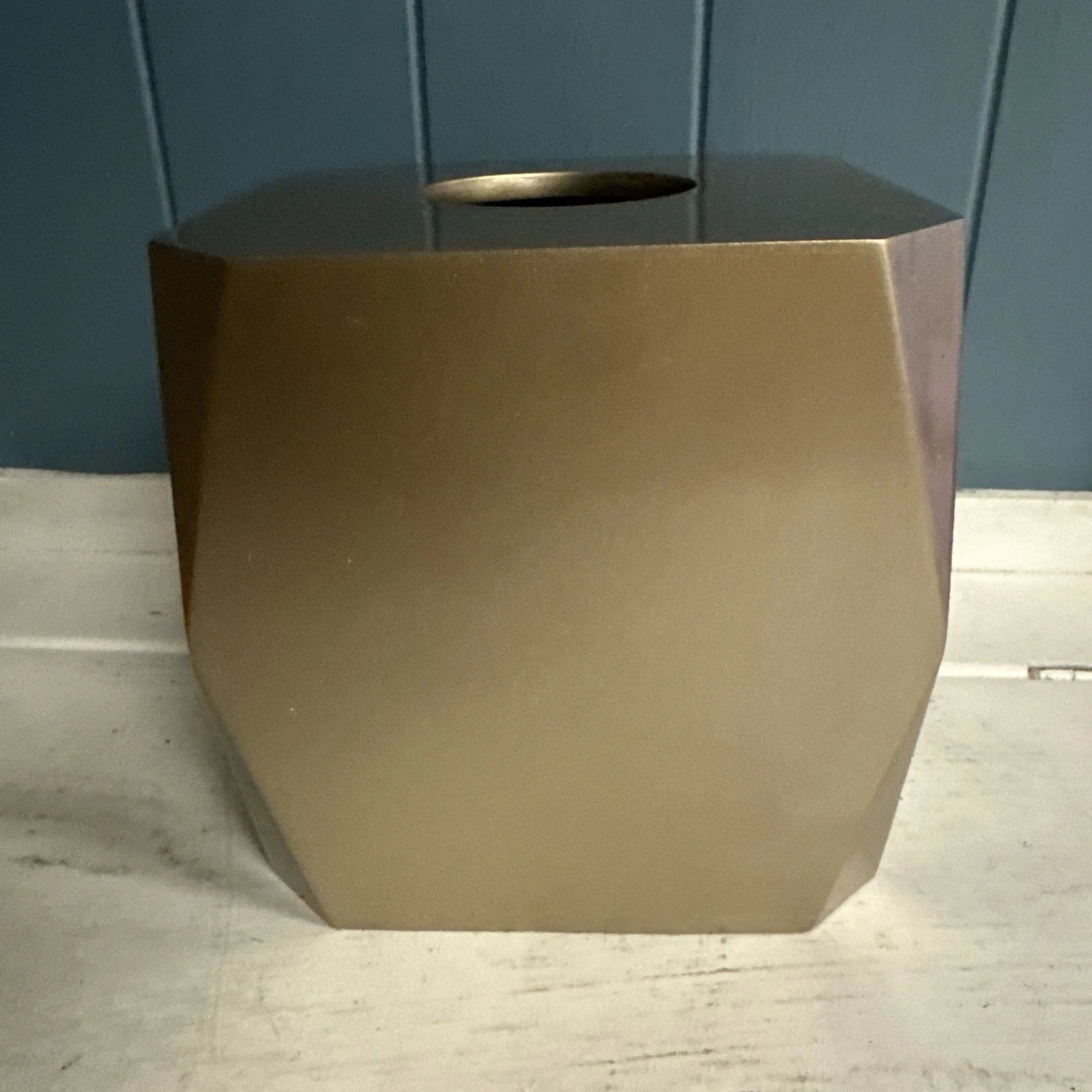 Taymor's Ice Gold Collection Square Boutique Tissue Box Cover NWT | eBay