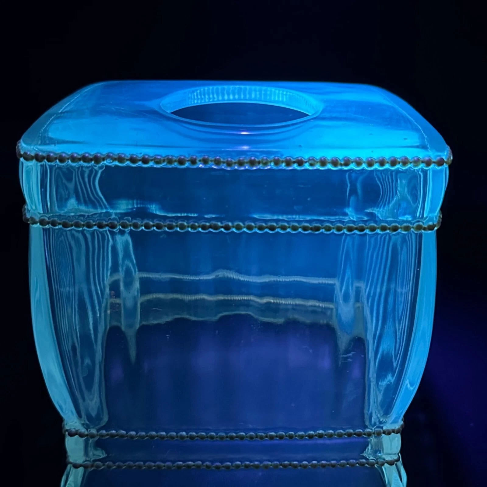 Vintage MCM Beaded Lucite Tissue Box Holder | eBay
