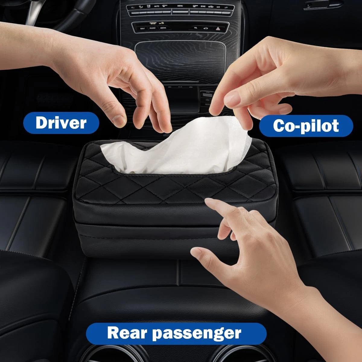 Car Tissue Holder, Standard Tissue Holder for Car Pu Leather Car Napkin Holder, | eBay