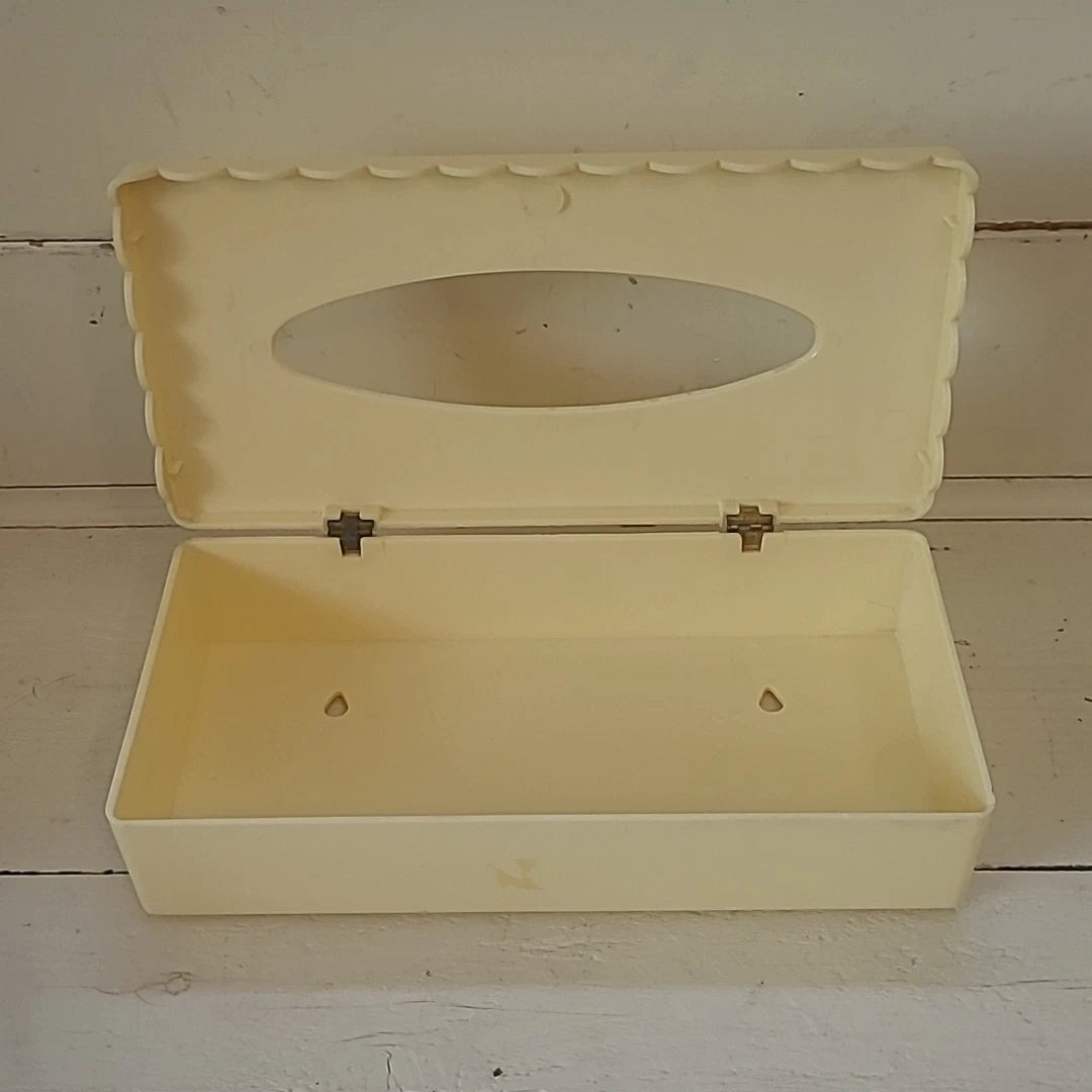 Vtg Plastic Kleenex Tissue Box Holder Bathroom Decor Wall Mount Hinged | eBay