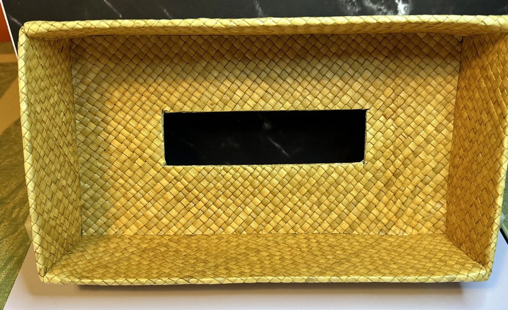 Rectangular Woven Bamboo Or Fiber Tissue Box Cover Water Resistant Facial | eBay