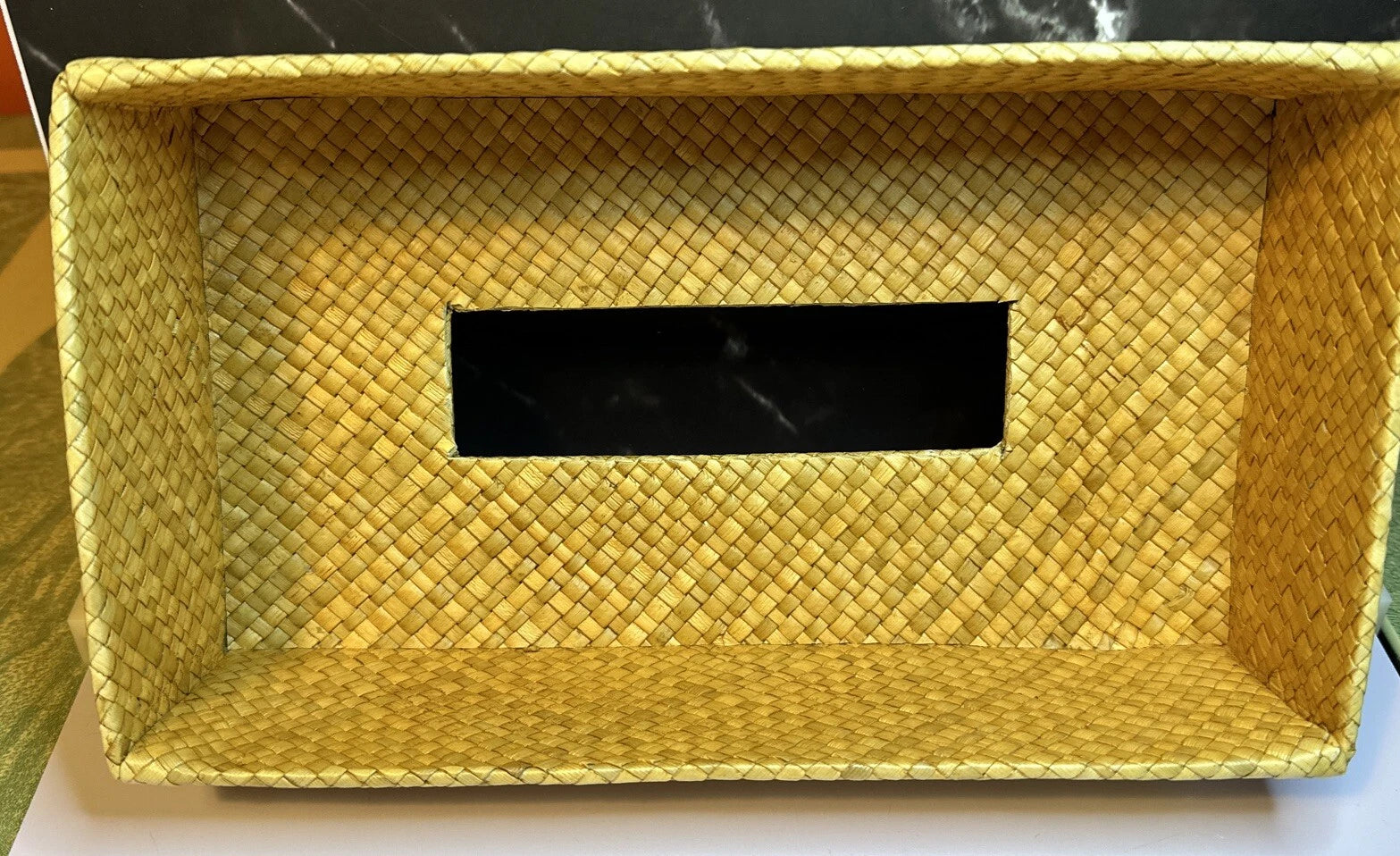 Rectangular Woven Bamboo Or Fiber Tissue Box Cover Water Resistant Facial | eBay