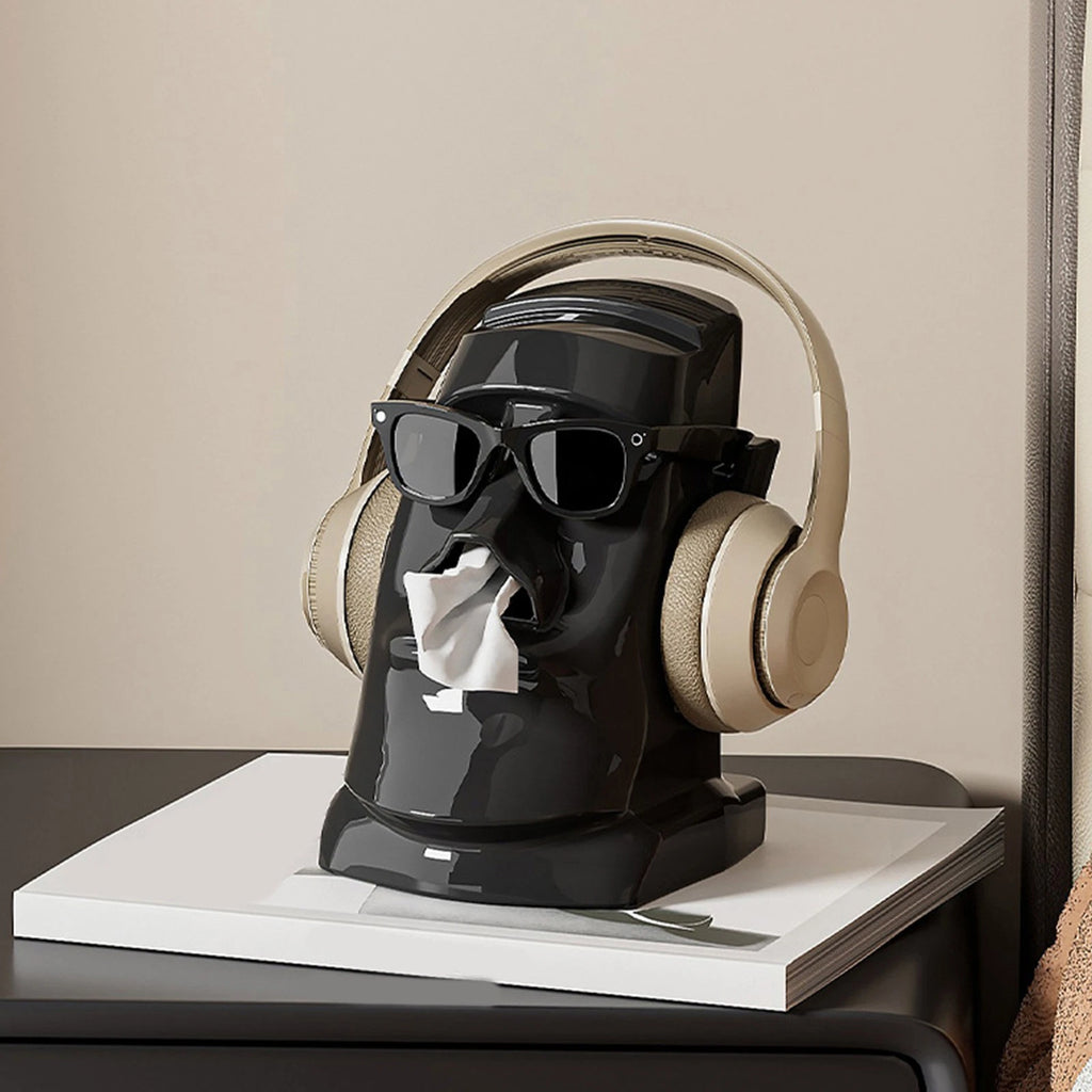 1x Creative Easter Island Statue Tissue Box Headphone Stand Glasses Rack Holder | eBay