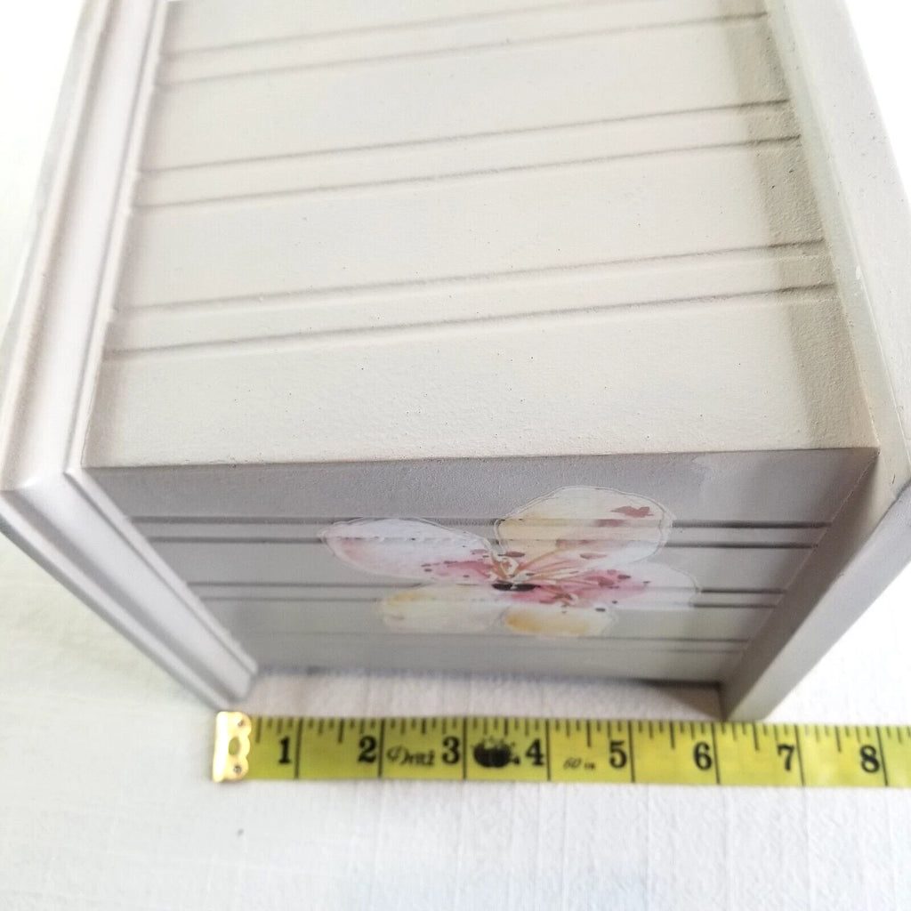 Tissue box cover wood large square Taupe Flowers | eBay