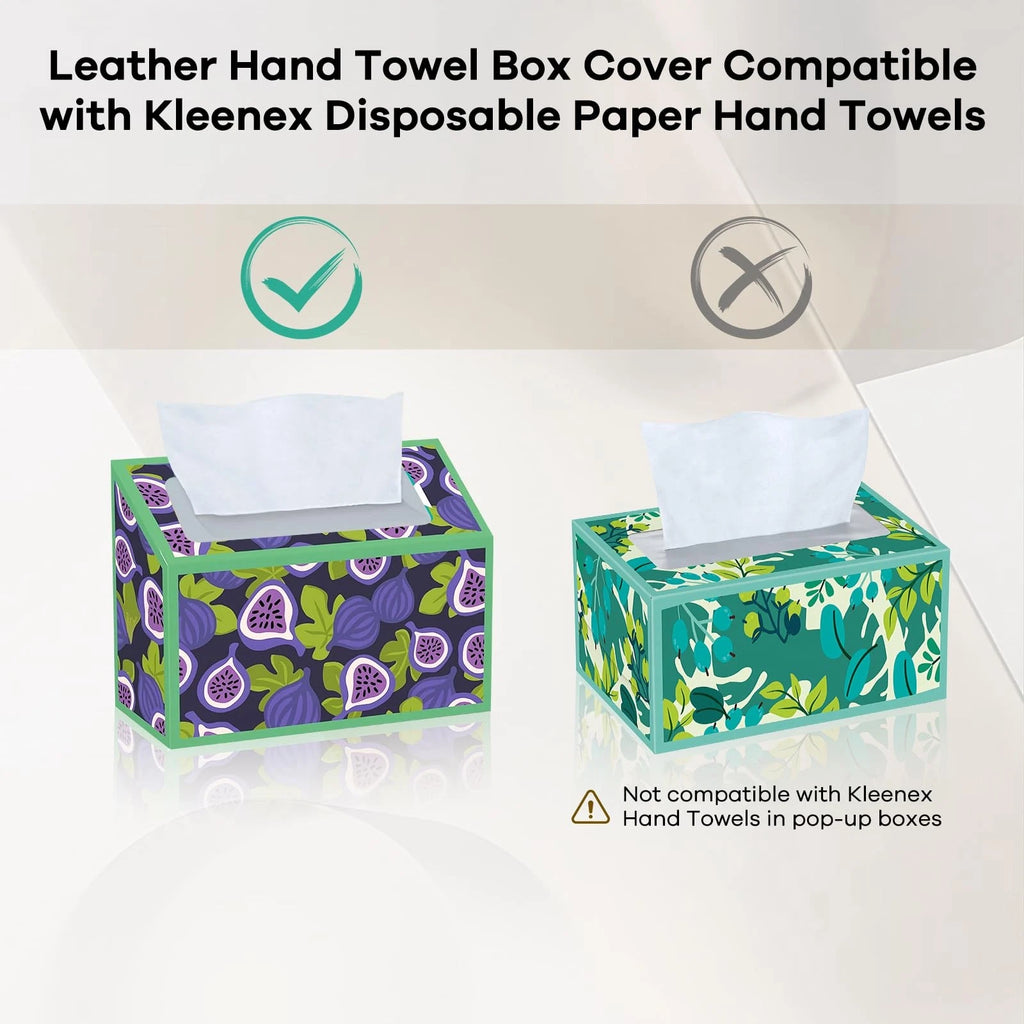 Leather Disposable Paper Hand Towels Tissue Box Cover Holder For Kleenex, Cream | eBay