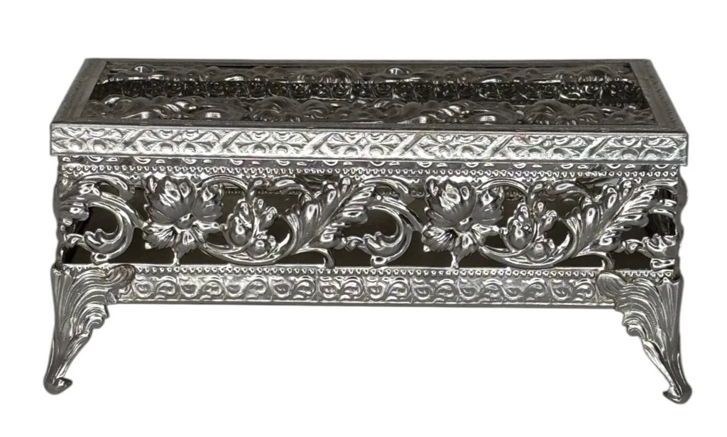 Hollywood Regency Silver Metal Filigree Small Tissue Box Holder Purse Size | eBay