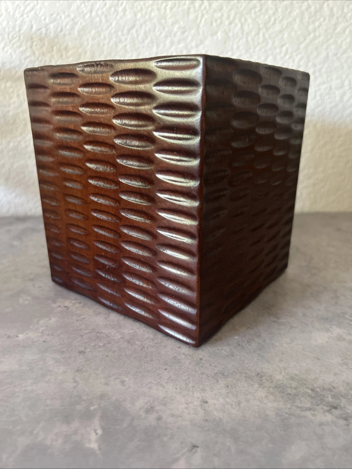 Vintage Echo Wooden Wood Vanity Tissue Square Woven Box Cover - Good Condition | eBay