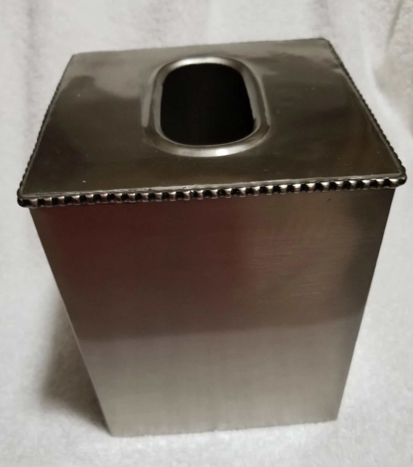 Vtg Pewter Color Metal Tissue Box Cover by Target--Appears to be Stainless | eBay
