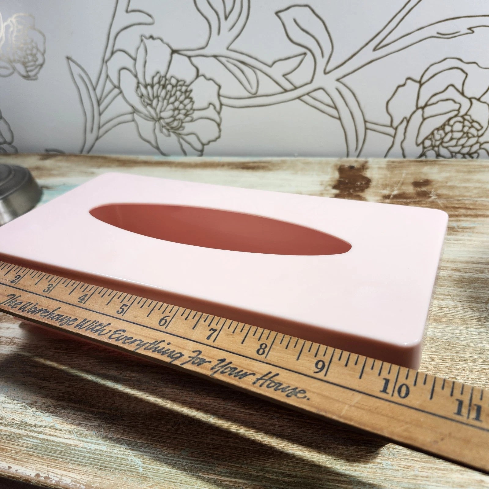 Vintage Pink Plastic Tissue Box Holder Hinged Lid Scalloped Edges | eBay