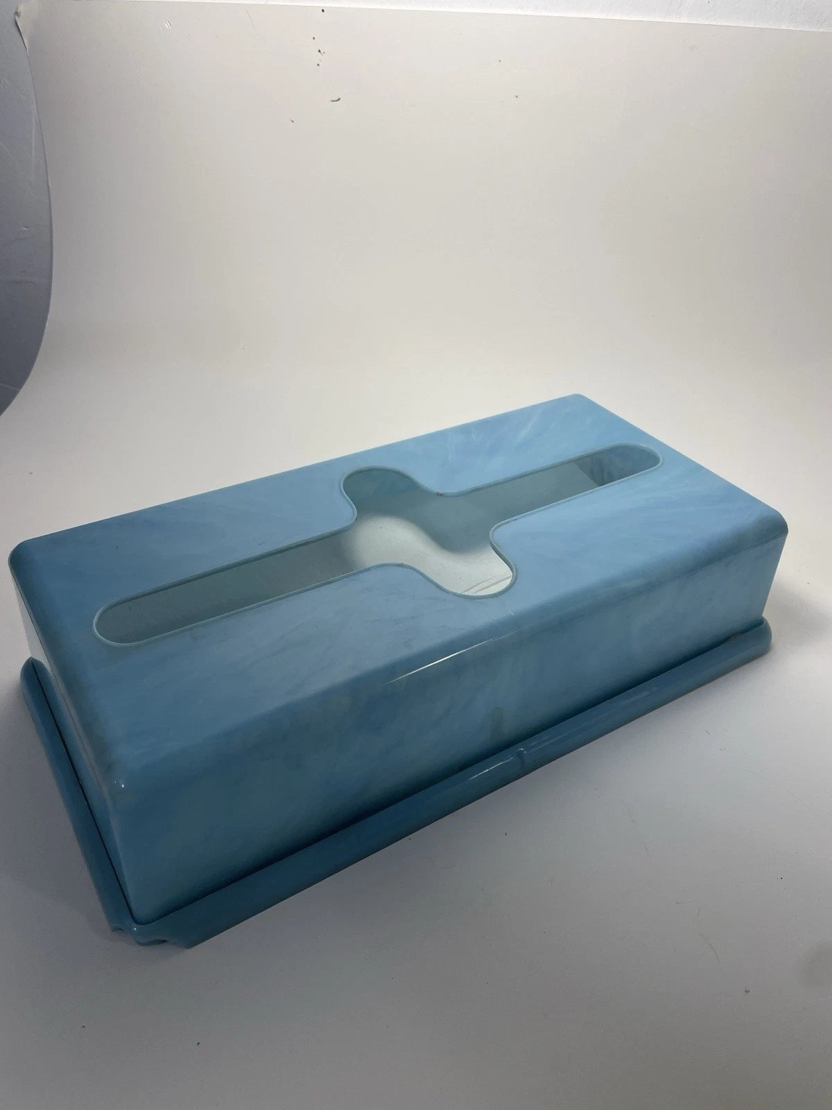 Vtg Light Blue Marble MCM Acrylic Plastic Lucite Tissue Kleenex Box Holder 60s | eBay