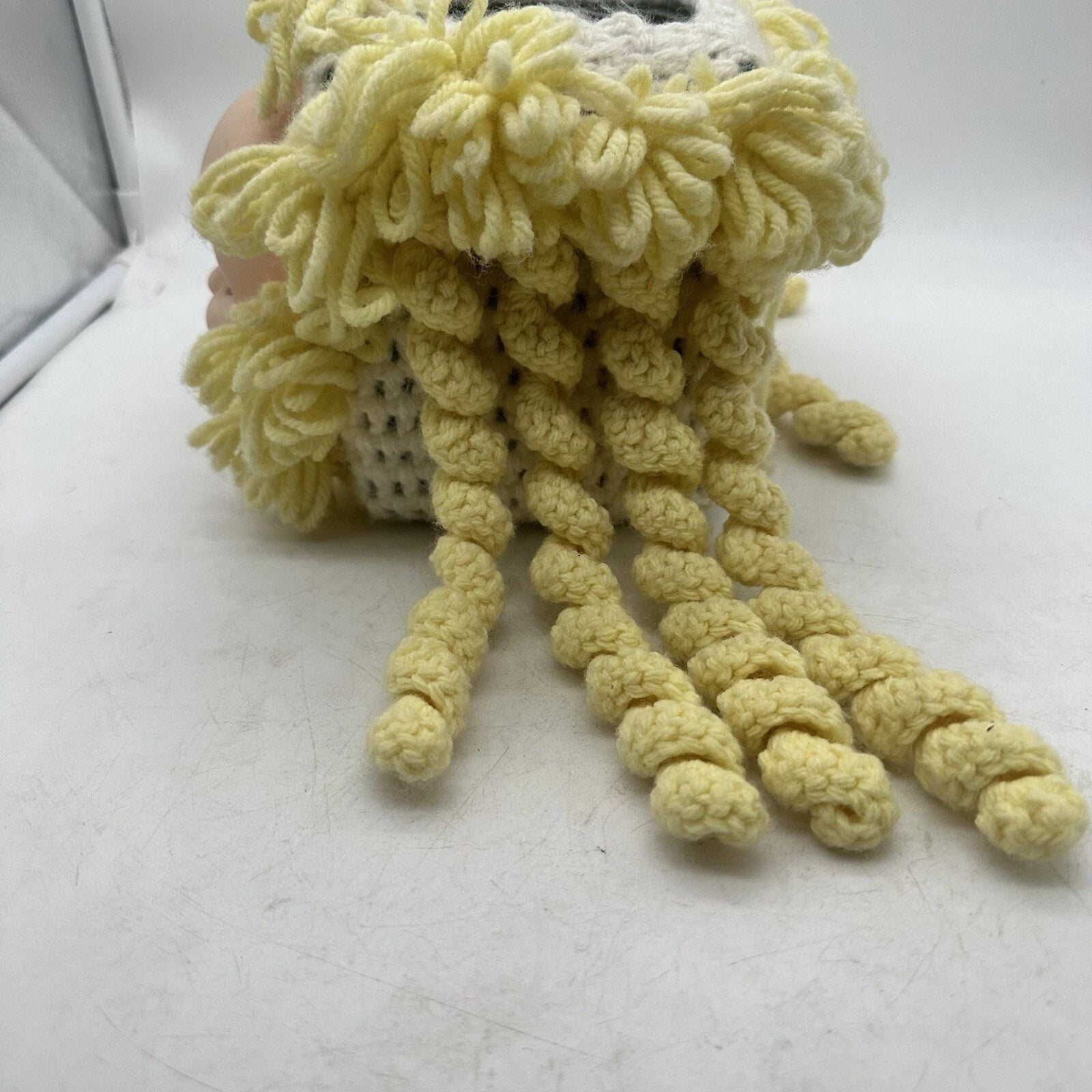 Vintage Doll Head Face Tissue Box Cover Dispenser Crocheted Kitschy Creepy | eBay